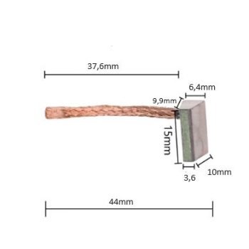 Set četkica za pokretač motora: 4 komada (6,4x10x15mm)