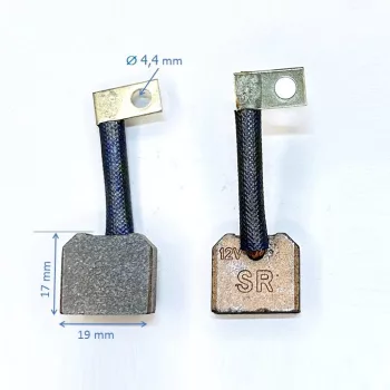   Bronzkefe, mezőgazdasági traktor indítómotorokhoz 12V, méret: 7x19x17mm (19x7x17mm)