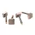 Bronze brushes kit  (4pcs), for agricultural tractor starter motors, size: 8x20x18mm (20x8x18mm)