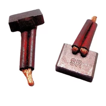   Bronze brushes kit  (4pcs), for agricultural tractor starter motors, size: 8x25x18mm (25x8x18mm)