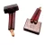 Bronze brushes kit  (4pcs), for agricultural tractor starter motors, size: 8x25x18mm (25x8x18mm)
