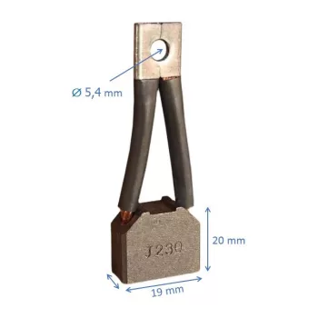   Bronzkefe J230 9x19x20mm (19x9x20mm) elektromos targonca motorhoz, indító motorhoz