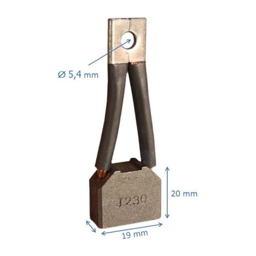 Bronzkefe J230 9x19x20mm (19x9x20mm) elektromos targonca motorhoz, indító motorhoz