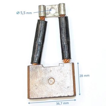   Bronz grafit szénkefe, elektromos targonca motorokhoz QD285 méret: 10x36x28mm (36x10x28mm)