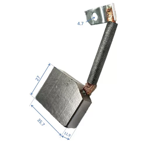 Bronzkefe mezőgazdasági traktor indítómotorokhoz, indító kefe, méret: 12x27x36mm (27x12x36mm)