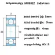 bearing 3X9X4	MR93ZZ, 2Z 