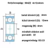 bearing 4x12x4mm 604ZZ, 2Z 