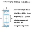 bearing 5X8X2,5	MR85ZZ, 2Z 