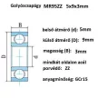 bearing 5X9X3	MR95ZZ, 2Z 