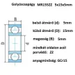 bearing 5X15X5	MR155ZZ, 2Z 
