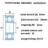 Csapágy 6X10X3	MR106ZZ, 2Z 