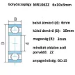 bearing 6X10X3	MR106ZZ, 2Z 