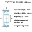 bearing 7X13X4	MR137ZZ, 2Z 