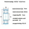 Rulment 7x22x7mm 627 ZZ, 2Z