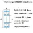 ložisko 8X12X3,5	MR128ZZ, 2Z 