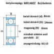 ložisko 8X14X4	MR148ZZ, 2Z 