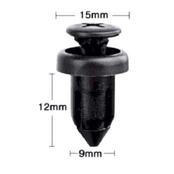   Clips de fixare din plastic cu manșon de tensionare, capac, protecție CY1118 (9mm)