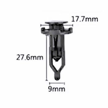   Clips de fixare din plastic cu manșon de tensionare, capac, protecție CY1184 (9mm)