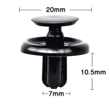   Clips de fixare din plastic cu manșon de tensionare, capac, protecție CYT1235 (7mm)