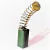 carbon brush 6x6x13 mm; groove on the side, rabbet 