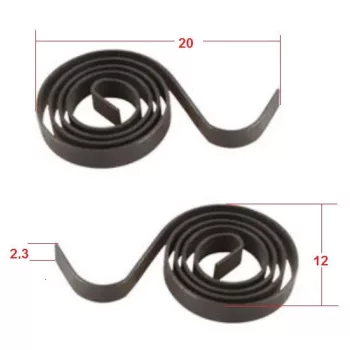 carbon brush , compression spring 20X12X2,3 mm
