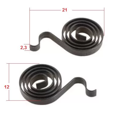 carbon brush , compression spring 21X12X2,3 mm