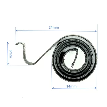   SZÉNKEFE FESZÍTŐ RUGÓ 24X14X4 mm; méret- kompatibilitás: Bosch GSH11E , 1614652004