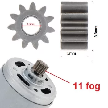   Acél meghajtó fogaskerék 11-fog AKKUMULÁTOROS kéziszerszámokhoz (RS550 motorra)