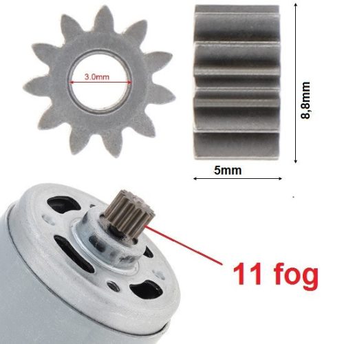 Acél meghajtó fogaskerék 11-fog AKKUMULÁTOROS kéziszerszámokhoz (RS550 motorra)