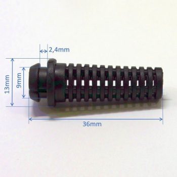 Protecție pentru cablu, anti-fragilitate, 6,2mm negru.