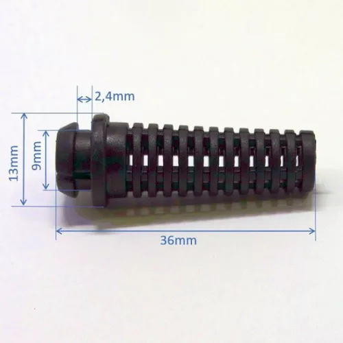 Cable breakguard, anti-shatterproof 6,2mm black color