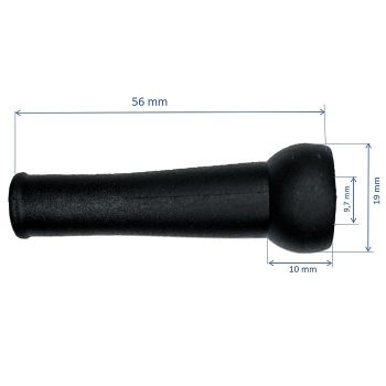 Protecție pentru cablu, anti-fragilitate din cauciuc 9mm