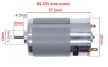 RS-555 EGYENÁRAMÚ FOGASKERÉK NÉLKÜL RS555 MINI MOTOR, DC 12V / 10000 FORDULAT
