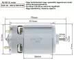 RS-550 DC voltage csere motor, DC 10,8V, 21500 RPM, 60W, without gear drive , for cordless Li-ion battery machines, power tools