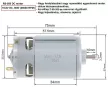 RS-550 DC voltage csere motor, DC 16,8V, 26000 RPM, 60W, without gear drive , for cordless Li-ion battery machines, power tools
