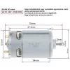  RS-550 DC voltage csere motor, DC 18V, 27000 RPM, 60W, without gear drive , for cordless Li-ion battery machines, power tools