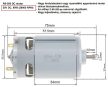 RS-550 DC voltage csere motor, DC 25V, 29000 RPM, 60W, without gear drive , for cordless Li-ion battery machines, power tools