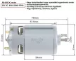 RS-550 DC voltage csere motor, DC 25V, 29000 RPM, 60W, without gear drive , for cordless Li-ion battery machines, power tools