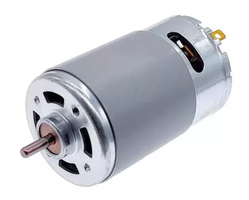 RS-555 EGYENÁRAMÚ FOGASKERÉK NÉLKÜL RS555 MINI MOTOR, DC 12V / 3000 FORDULAT