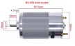 RS-555 EGYENÁRAMÚ FOGASKERÉK NÉLKÜL RS555 MINI MOTOR, DC 12V / 3000 FORDULAT
