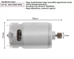 RS-550 egyenáramú  12T fogaskerékkel szerelt RS550 motor, DC 12V, 23000 fordulat,  Li-ion akkumulátoros gépekhez 