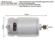RS-550 DC voltage 11T gear-mounted RS550 motor, DC 25V, 29000 RPM, 60W,  for cordless Li-ion battery machines, power tools