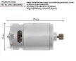 RS-550 EGYENÁRAMÚ 13T FOGASKERÉKKEL SZERELT RS550 MOTOR, DC 12V, 23000 FORDULAT, AKKUS LI-ION AKKUMULÁTOROS GÉPEKHEZ
