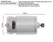 RS-550 EGYENÁRAMÚ 14T FOGASKERÉKKEL SZERELT RS550 MOTOR, DC 12V, 23000 FORDULAT, AKKUS LI-ION AKKUMULÁTOROS GÉPEKHEZ