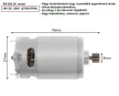RS-550 DC voltage 9T gear-mounted RS550 motor, DC 18V, 27000 RPM, 60W,  for cordless Li-ion battery machines, power tools