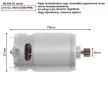 RS-550 DC voltage   9T gear-mounted RS550 motor, DC 21V, 27500 RPM, 60W,  for cordless Li-ion battery machines, power tools