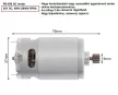 RS-550 DC voltage   9T gear-mounted RS550 motor, DC 25V, 29000 RPM, 60W,  for cordless Li-ion battery machines, power tools