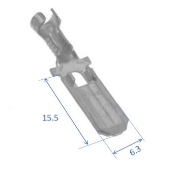 Clema cu foc. 6,3x0,8 mm, 0,3...0,9 mm²