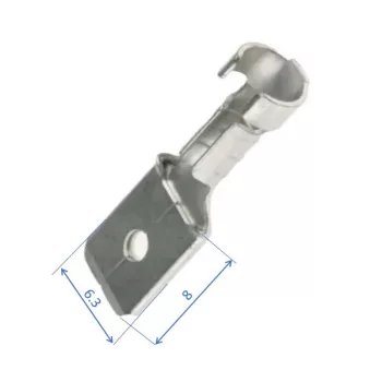 Disconnects male. 6,3x0,8 mm, max. 2 mm²