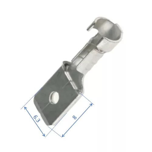 Disconnects male. 6,3x0,8 mm, max. 2 mm²